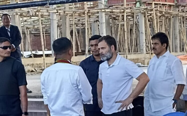 मणिपुर के मोइरांग पहुंचे राहुल गांधी,रिलीफ कैंप में लोगों से करेंगे मुलाकात