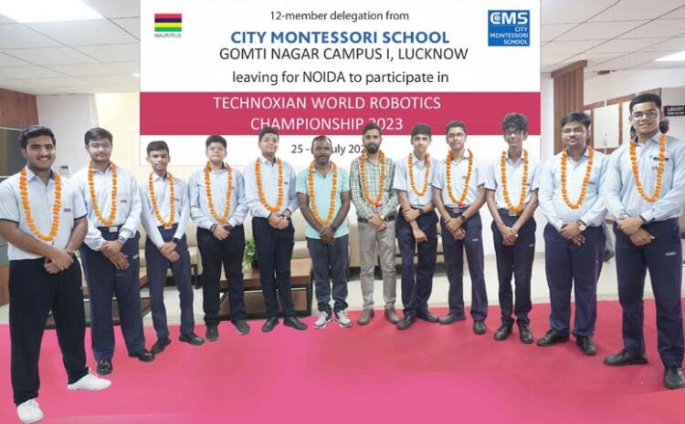 वर्ल्ड रोबोटिक्स चैम्पियनशिप में प्रतिभाग  हेतु सी.एम.एस. टीम नोएडा रवाना
