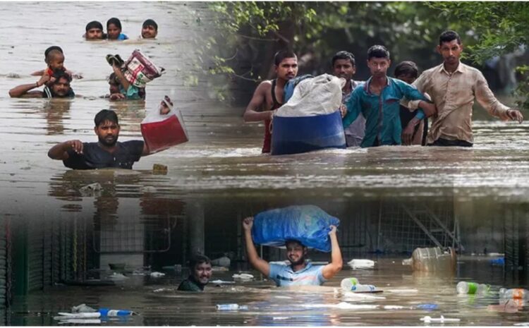 दिल्ली में बाढ़,हजारों ने छोड़ा घर,कई सड़कें बंद,निचले इलाके डूबे