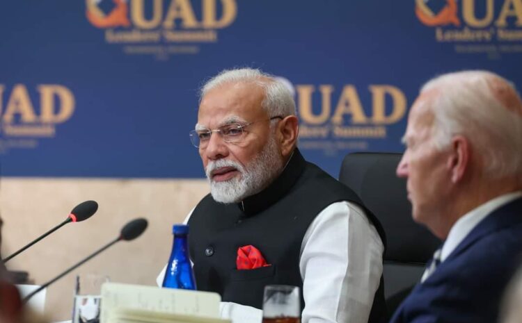  चीन का बिना नाम लिए हुए क्वाड शिखर सम्मेलन में बोले पीएम मोदी-हम किसी के खिलाफ नहीं हैं..