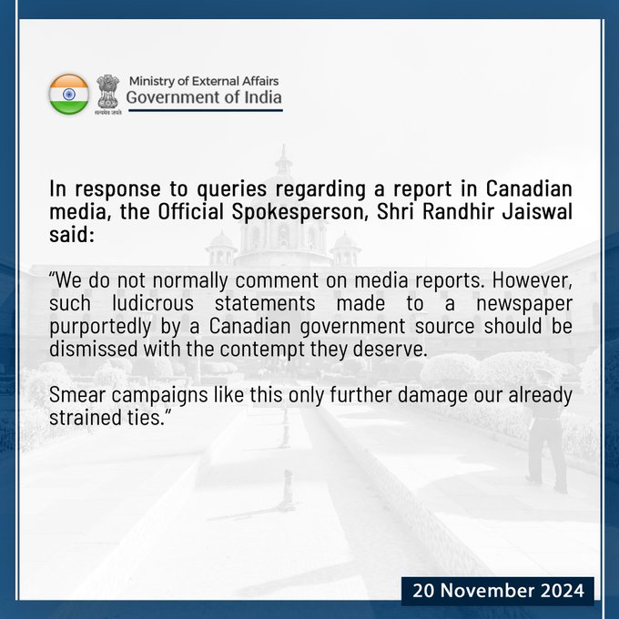 कनाडा के द्वारा लगाए गए आरोपों को भारत ने बताया मनगढ़ंत,कहा-ये सब गलत है 1 1000429488
