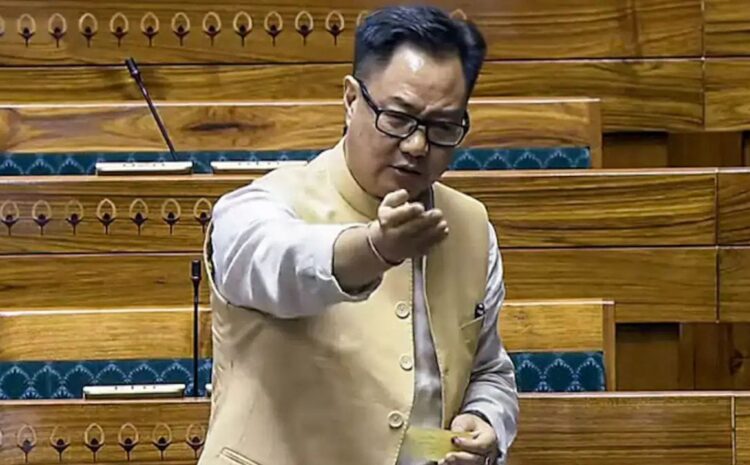  कांग्रेस पार्टी ने हमेशा अंबेडकर का अपमान किया है,केंद्रीय मंत्री किरेन रिजिजू ने राहुल गांधी पर बोला हमला