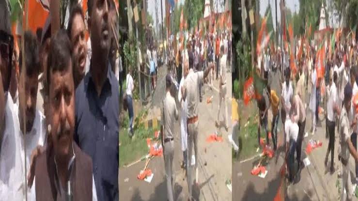 आपस में भिड़े बीजेपी-कांग्रेस कार्यकर्ता,जानिए क्या है पूरा मामला?