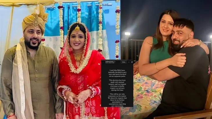मशहूर रैपर बादशाह और एक्ट्रेस-मॉडल ईशा का तलाक!कुछ ही महीनों में टूट गई शादी 1 1000832882